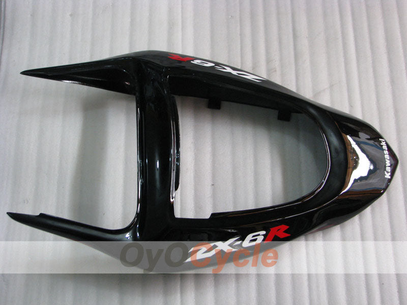 Kit de carénage à injection pour NINJA ZX-6R 03-04 - Rouge, noir - Flammes #OYO87901804
