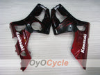 Kit de carénage à injection pour NINJA ZX-6R 03-04 - Rouge, noir - Flammes #OYO87901804