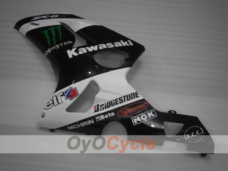 Carénage latéral gauche et droit pour Kawasaki Ninja ZX-6R 03-04 #OYO87913023