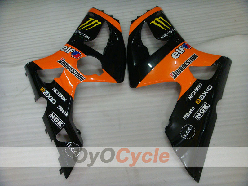 Kit de carénage à injection pour NINJA ZX-6R 03-04 - Orange, Noir - Monster #OYO87901811