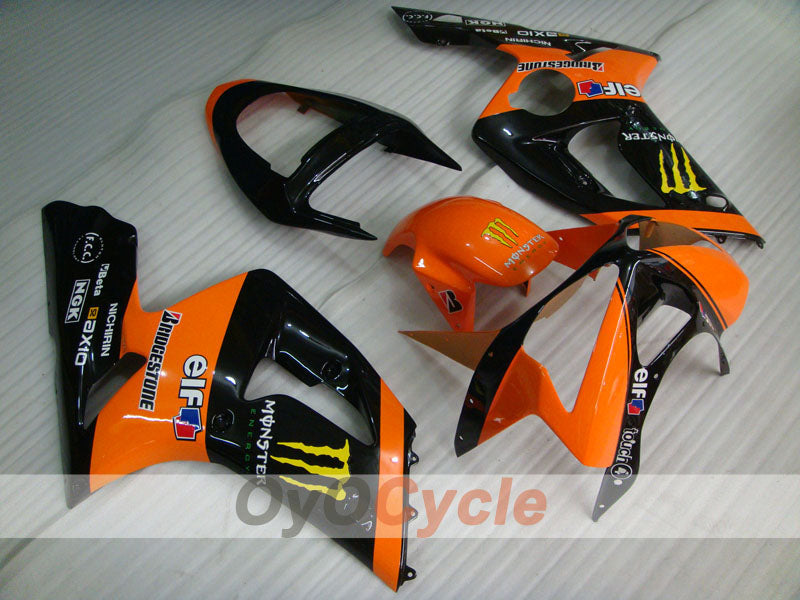 Kit de carénage à injection pour NINJA ZX-6R 03-04 - Orange, Noir - Monster #OYO87901811