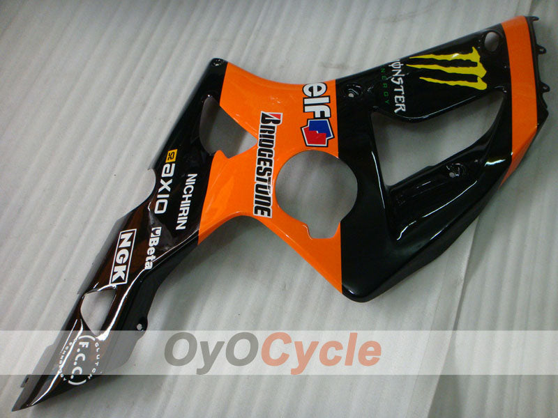 Kit de carénage à injection pour NINJA ZX-6R 03-04 - Orange, Noir - Monster #OYO87901811