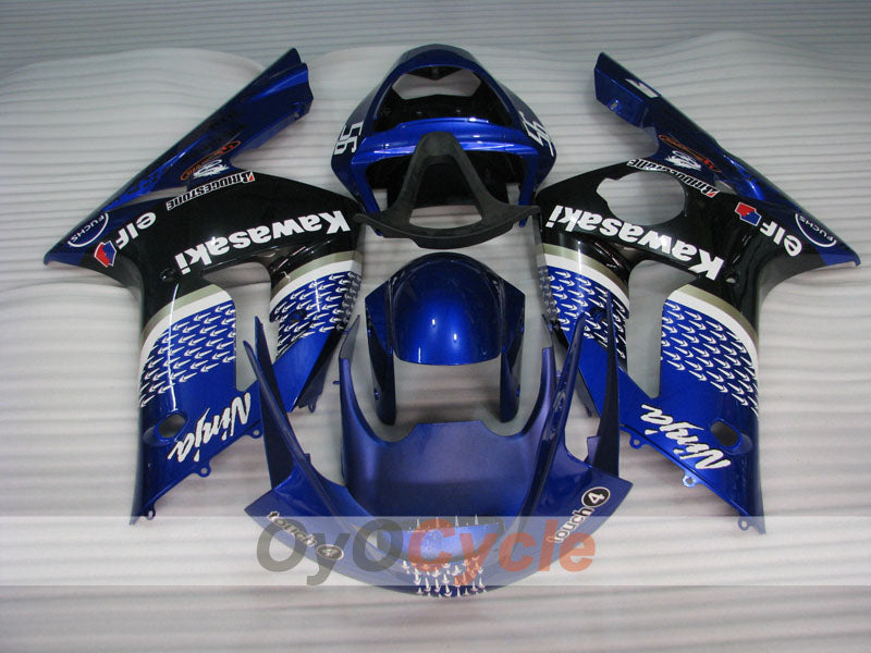 Kit de carénage à injection pour NINJA ZX-6R 03-04 - Blanc, Noir - Nakano #OYO87901816