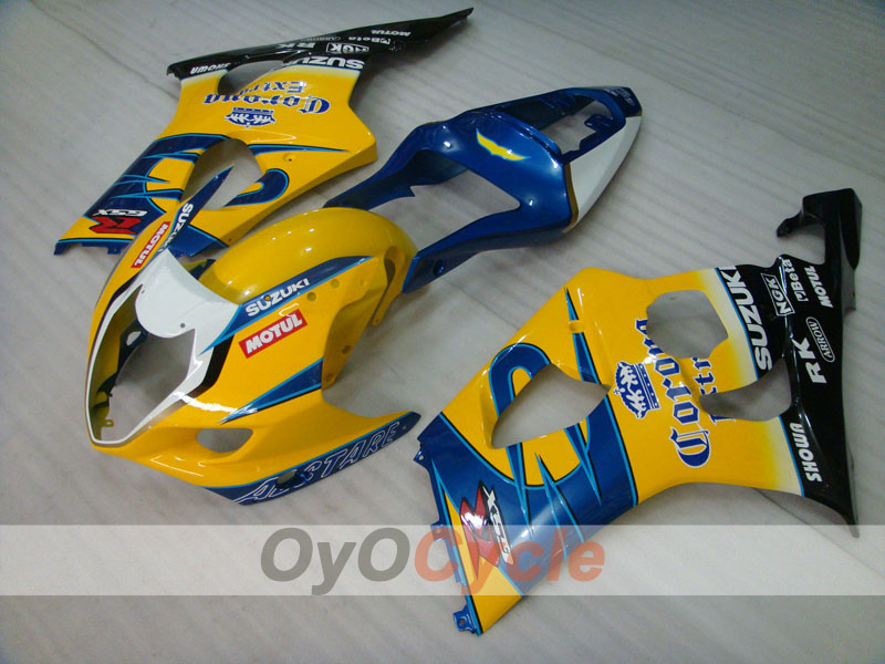 Kit de carénage à injection pour GSX R1000 03-04 - Jaune, bleu - Corona #OYO87901823
