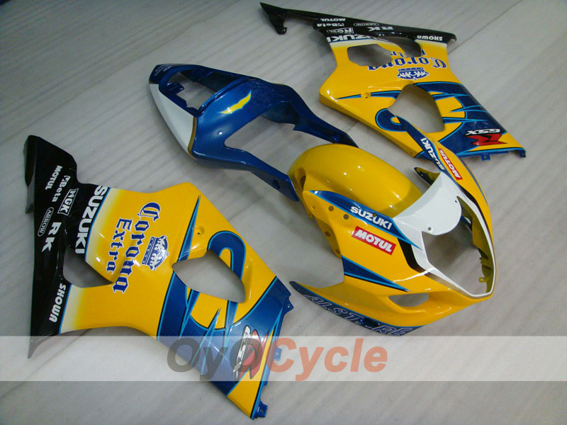 Kit de carénage à injection pour GSX R1000 03-04 - Jaune, bleu - Corona #OYO87901823