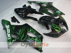 Kit de carénage à injection pour GSX R1000 03-04 - Vert, noir - Flame #OYO87901829