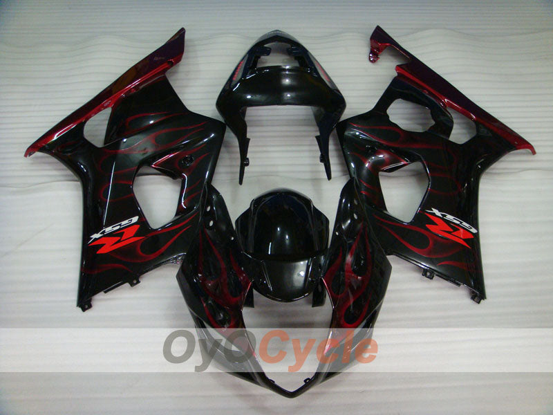 Kit de carénage à injection pour GSX R1000 03-04 - Rouge, noir - Flame #OYO87901833 Image secondaire du produit