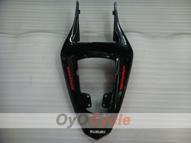 Kit de carénage à injection pour GSX R1000 03-04 - Rouge, noir - Flame #OYO87901833