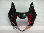 Kit de carénage à injection pour GSX R1000 03-04 - Rouge, noir - Flame #OYO87901833