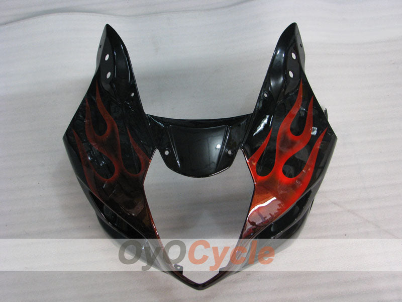 Kit de carénage à injection pour GSX R1000 03-04 - Rouge, noir - Flame #OYO87901834