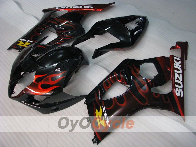 Kit de carénage à injection pour GSX R1000 03-04 - Rouge, noir - Flame #OYO87901834 Image secondaire du produit