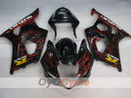 Kit de carénage à injection pour GSX R1000 03-04 - Rouge, noir - Flame #OYO87901834