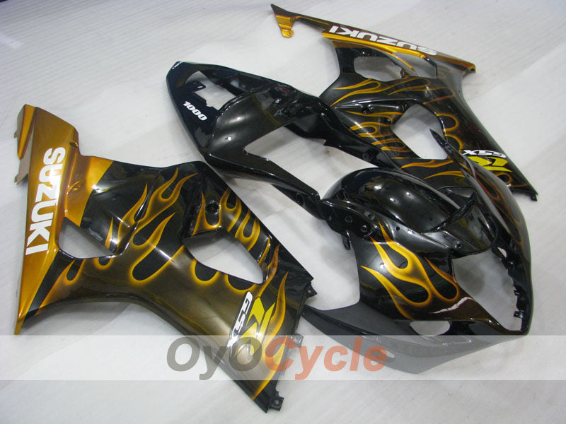 Kit de carénage à injection pour GSX R1000 03-04 - Jaune, noir - Flame #OYO87901835 Image principale du produit