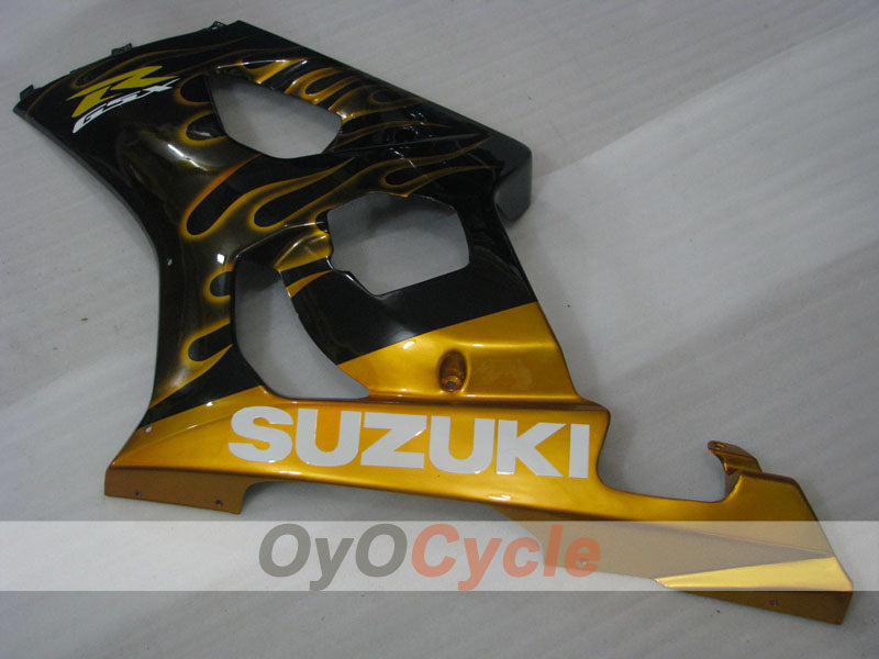 Kit de carénage à injection pour GSX R1000 03-04 - Jaune, noir - Flame #OYO87901835