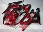 Kit de carénage à injection pour GSX R1000 03-04 - Rouge, noir - Flame #OYO87901836