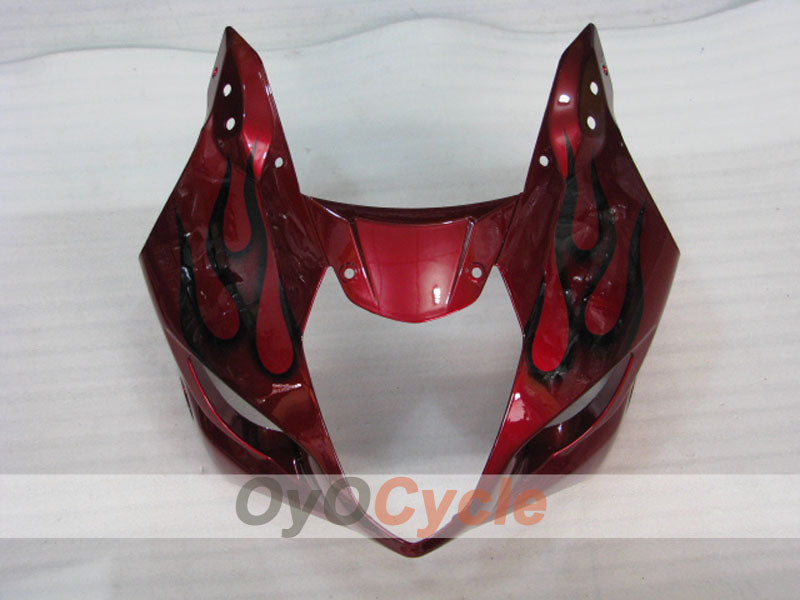 Kit de carénage à injection pour GSX R1000 03-04 - Rouge, noir - Flame #OYO87901836