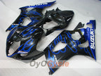 Kit de carénage à injection pour GSX R1000 03-04 - Bleu, noir - Flame #OYO87901837
