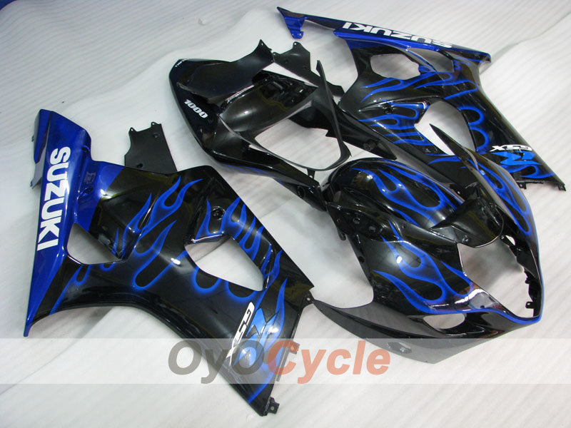 Kit de carénage à injection pour GSX R1000 03-04 - Bleu, noir - Flame #OYO87901837 Image principale du produit