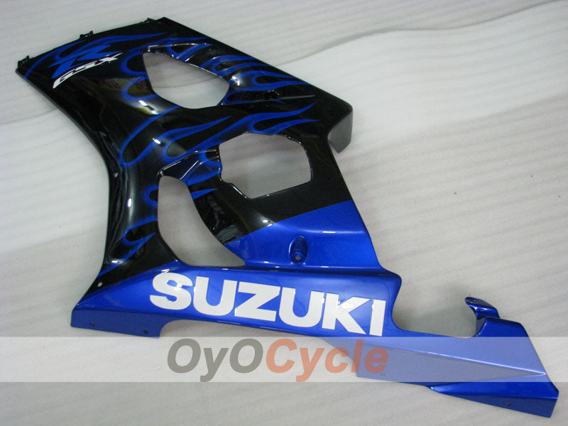 Kit de carénage à injection pour GSX R1000 03-04 - Bleu, noir - Flame #OYO87901837