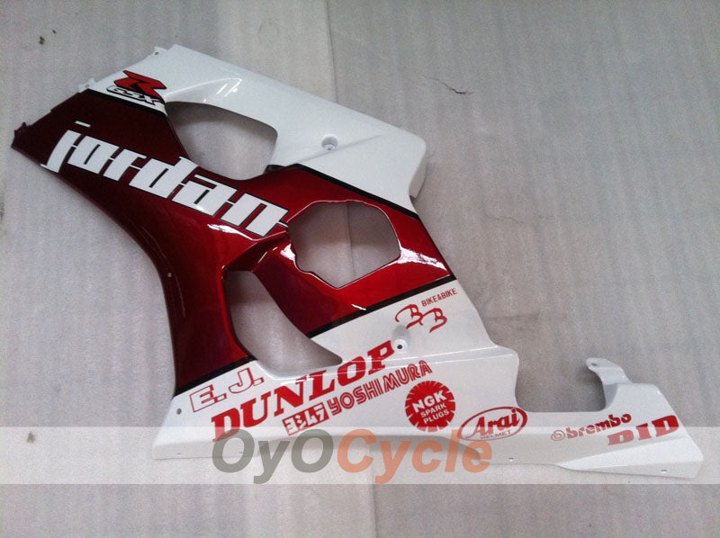 Kit de carénage à injection pour GSX R1000 03-04 - Rouge, blanc - Jordan #OYO87901839