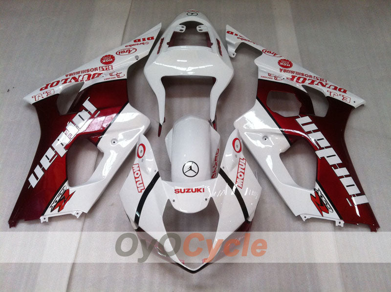 Kit de carénage à injection pour GSX R1000 03-04 - Rouge, blanc - Jordan #OYO87901839