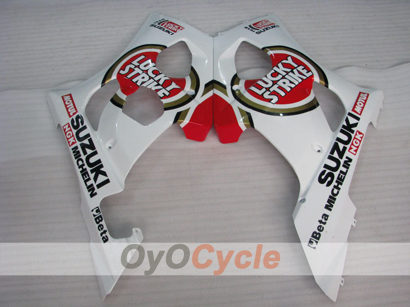 Kit de carénage en injection pour GSX R1000 03-04 - Rouge, blanc - Lucky Strike #OYO87901843