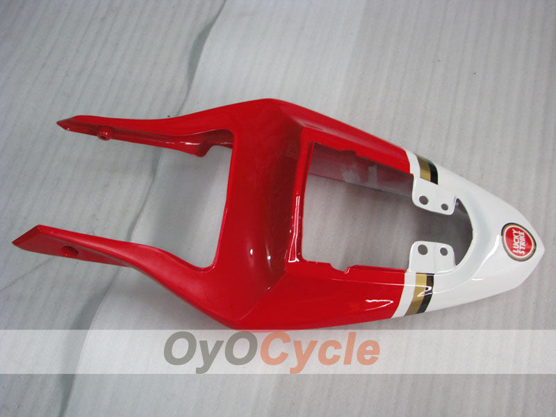 Kit de carénage en injection pour GSX R1000 03-04 - Rouge, blanc - Lucky Strike #OYO87901843