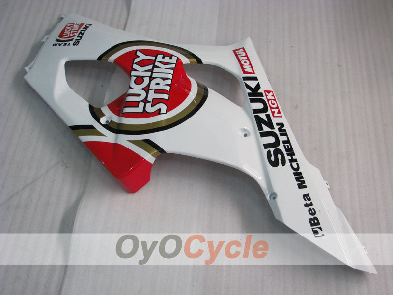 Kit de carénage en injection pour GSX R1000 03-04 - Rouge, blanc - Lucky Strike #OYO87901843