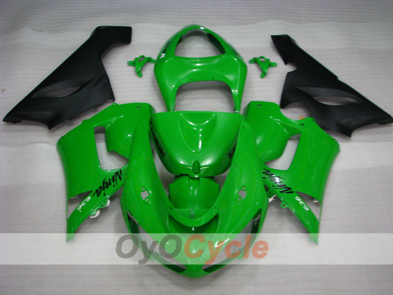 Kit de carénages injectés pour NINJA ZX-6R 05-06 - Vert, Noir - Style d’origine #OYO87901855