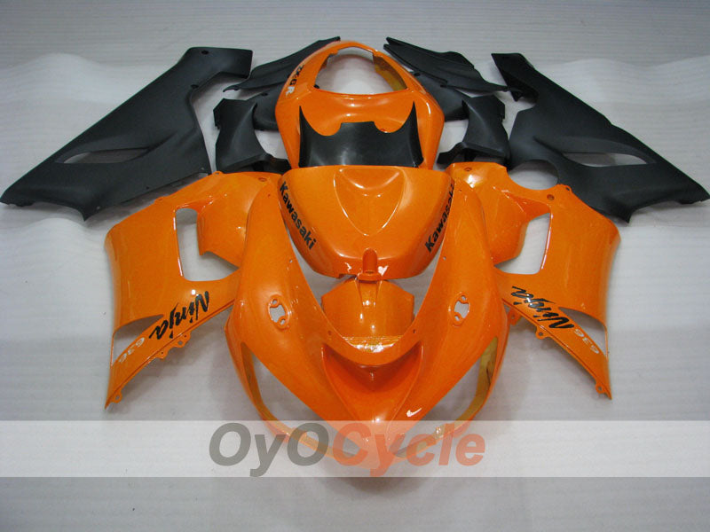Kit de carénages injectés pour NINJA ZX-6R 05-06 - Orange, Noir - Style d’origine #OYO87901856 Image secondaire du produit
