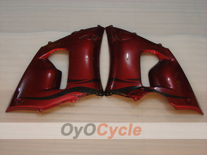 Kit de carénage à injection pour NINJA ZX-6R 05-06 - Rouge, Noir - Flamme #OYO87901867