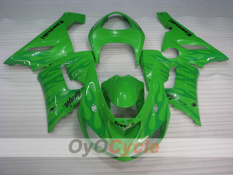 Kit de carénage à injection pour NINJA ZX-6R 05-06 - Vert - Flamme #OYO87901869 Image secondaire du produit