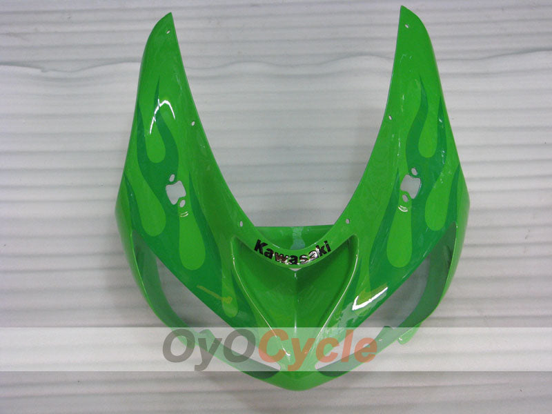 Kit de carénage à injection pour NINJA ZX-6R 05-06 - Vert - Flamme #OYO87901869