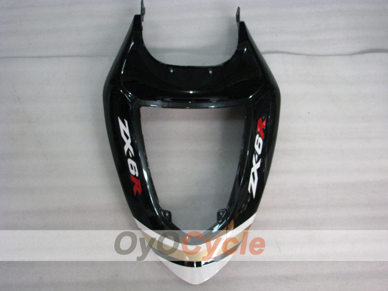 Kit de carénage à injection pour NINJA ZX-6R 05-06 - Blanc, Noir - Lucky Strike #OYO87901871