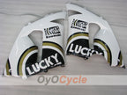 Kit de carénage à injection pour NINJA ZX-6R 05-06 - Blanc, Noir - Lucky Strike #OYO87901871