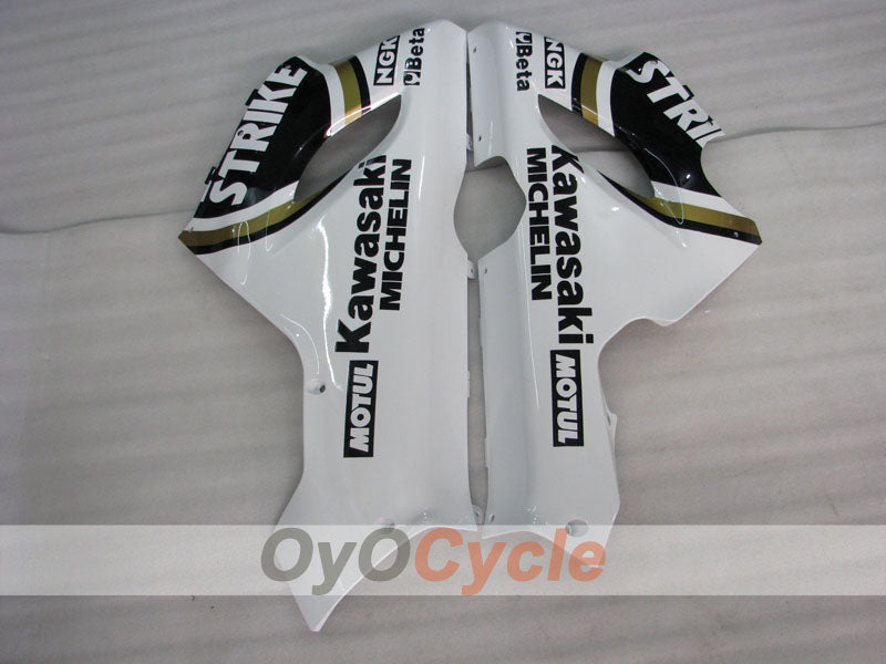 Kit de carénage à injection pour NINJA ZX-6R 05-06 - Blanc, Noir - Lucky Strike #OYO87901871