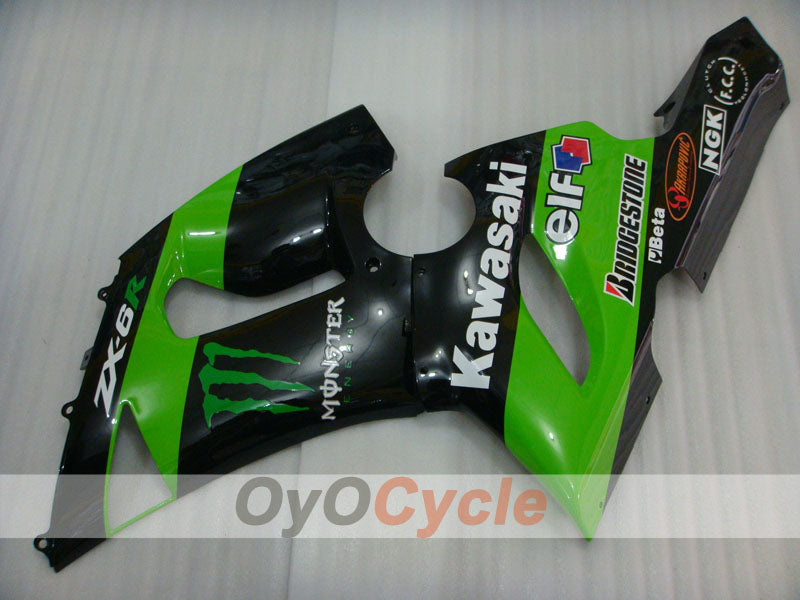 Carénage latéral gauche et droit pour Kawasaki Ninja ZX-6R 05-06 #OYO87913112 Image secondaire du produit