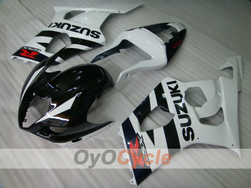 Kit de carénage à injection pour GSX R1000 03-04 - Blanc, Noir - Style d'origine #OYO87901880