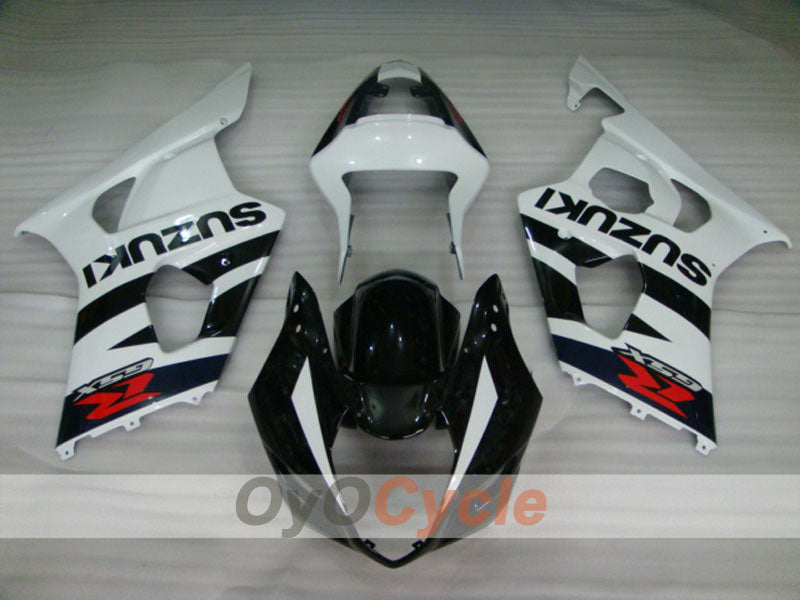 Kit de carénage à injection pour GSX R1000 03-04 - Blanc, Noir - Style d'origine #OYO87901880