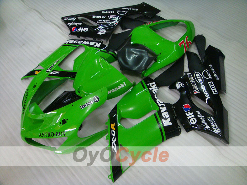 Kit de carénages à injection pour NINJA ZX-6R 05-06 - Vert, Noir - Nakano #OYO87901889