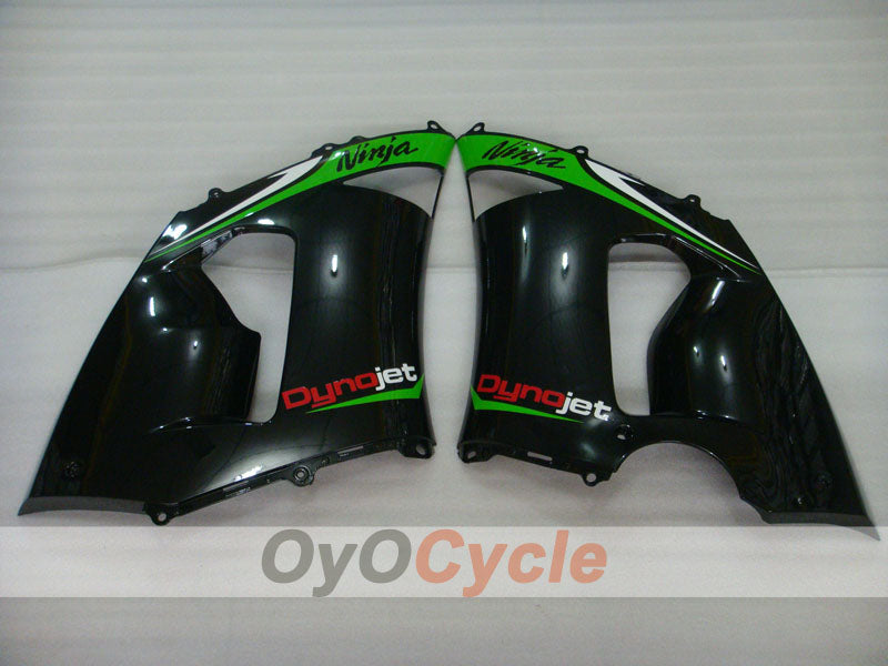 Kit de carénages à injection pour NINJA ZX-6R 05-06 - Vert, Noir - Nakano #OYO87901890