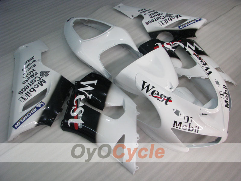Kit de carénages à injection pour NINJA ZX-6R 05-06 - Blanc, Noir - West #OYO87901897