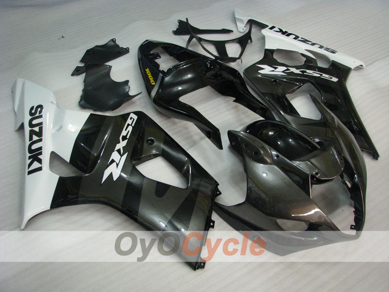 Kit de carénages injectés pour GSX R1000 03-04 - Blanc, Noir - Style d’origine #OYO87901907