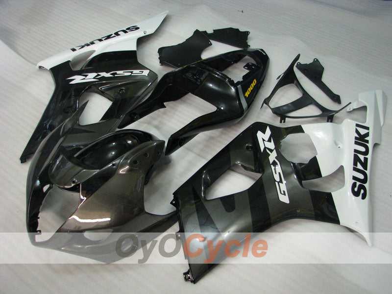 Kit de carénages injectés pour GSX R1000 03-04 - Blanc, Noir - Style d’origine #OYO87901907