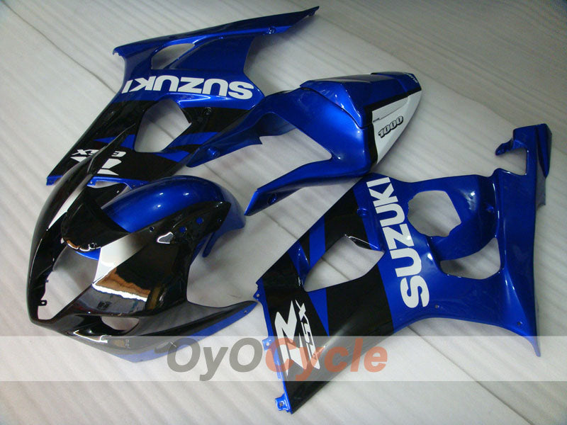 Kit de carénages injectés pour GSX R1000 03-04 - Bleu, Noir - Style d’origine #OYO87901909