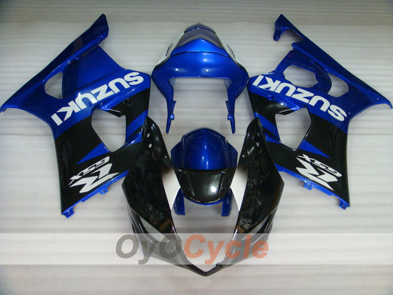 Kit de carénages injectés pour GSX R1000 03-04 - Bleu, Noir - Style d’origine #OYO87901909