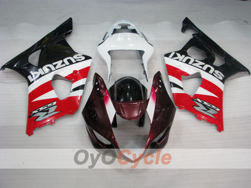 Kit de carénages injectés pour GSX R1000 03-04 - Rouge, Blanc - Style d’origine #OYO87901915 Image secondaire du produit