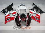 Kit de carénages injectés pour GSX R1000 03-04 - Rouge, Blanc - Style d’origine #OYO87901915