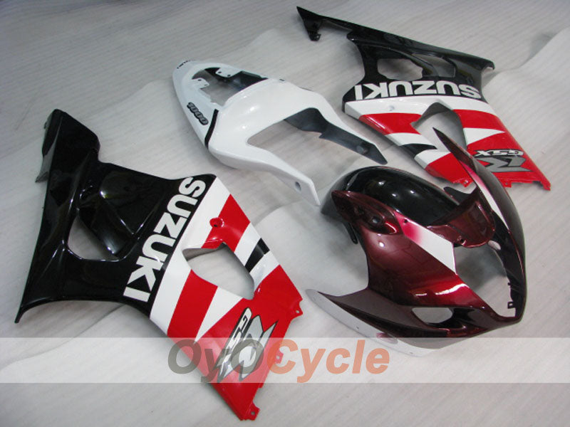 Kit de carénages injectés pour GSX R1000 03-04 - Rouge, Blanc - Style d’origine #OYO87901915