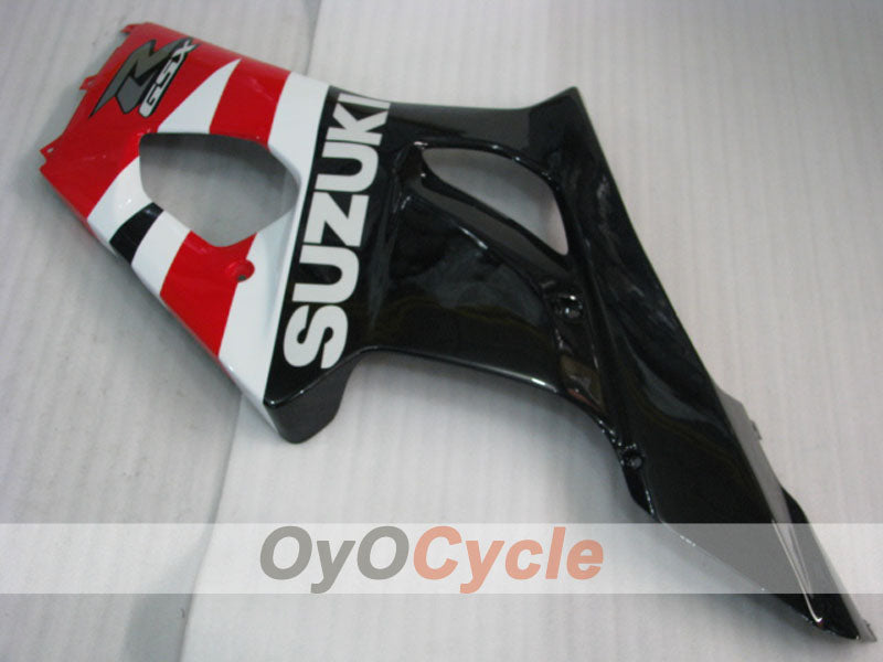 Kit de carénages injectés pour GSX R1000 03-04 - Rouge, Blanc - Style d’origine #OYO87901915